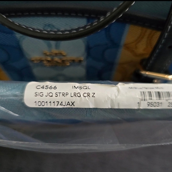 NWT COACH C4086 Mollie 25 Jacquard Stripe Crossbody Tote w/Large Wristlet - Picture 8 of 8